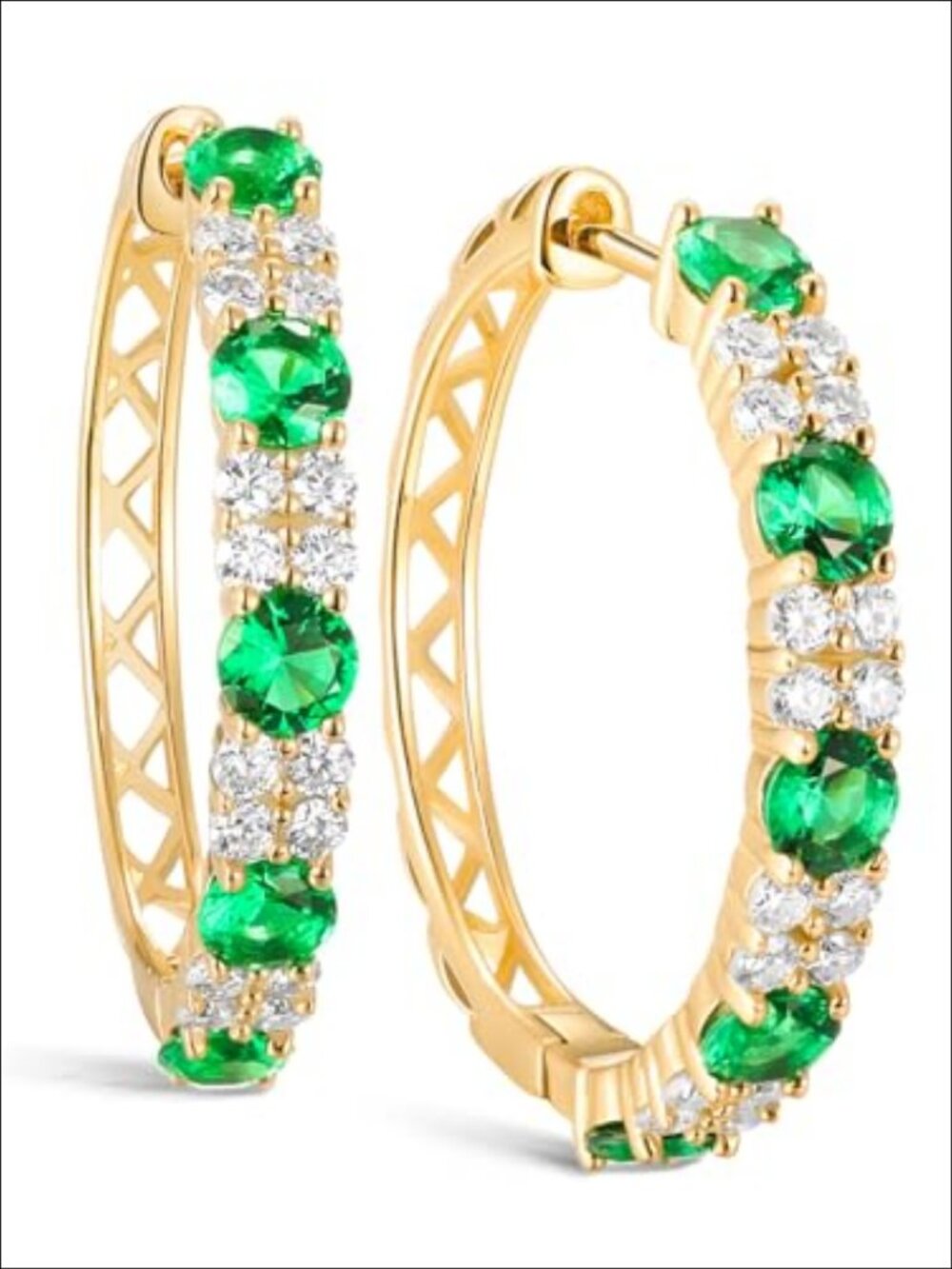 Huggie Hoops Birthstone 925 Sterling Silver Hypoallergenic 14K Gold Plated
